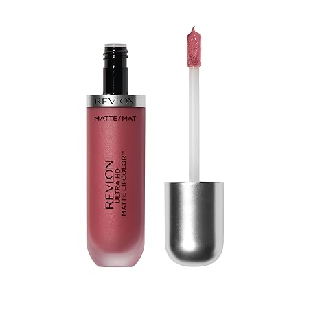 Revlon Ultra HD Matte Lipcolor, Velvety Lightweight Matte Liquid Lipstick in Pink, Devotion